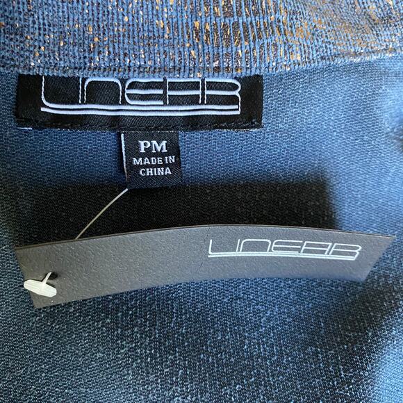 Linear Y2K Snakeskin Crop Jacket Women PM Metallic Blue Gray Edgy Crackled Glam - Picture 5 of 10